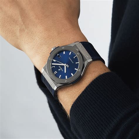 hublot classic fusion blue titanium bracelet|Hublot classic fusion titanium 45mm.